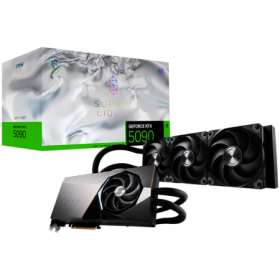 MSI Video Card NVIDIA GeForce RTX 5090 32G SUPRIM LIQUID SOC, 32GB GDDR7, 512-bit, 2580 MHz Boost (Gaming Mode), 21760 CUDA Core