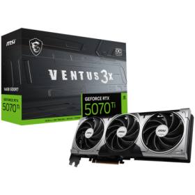 MSI Ventus GeForce RTX 5070 Ti 16GB GDDR7 PCI Express 5.0 Graphics Card RTX 5070 TI 16G VENTUS 3X OC