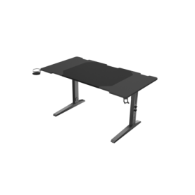 Birou gaming Genesis Holm Modular 140, material metal MDF, reglabil pe inaltime 70 - 90 cm, iluminare RGB, management cabluri, n