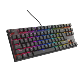 Tastatura gaming mecanica cu fir Genesis Thor 303 TKL, iluminare RGB, switch Linear, switch model Outemu Peach Silent, numar tas