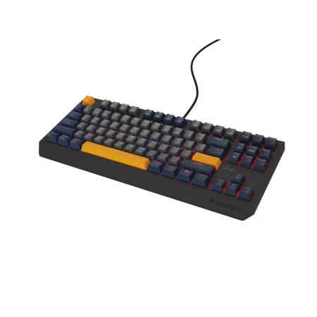 Tastatura gaming mecanica cu fir Genesis Thor 230 TKL, iluminare RGB, switch Linear, switch model Outemu Panda, numar taste 87, 