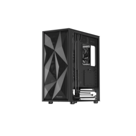 Carcasa GENESIS DIAXID 605F Mid Tower NEGRU, Tempered Glass, Sloturi Expansiune 7, Drive Bays: 2x3.5" 3x2.5", Ventilatoare Supor