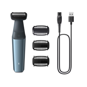Aparat de tuns/ras corporal PHILIPS Seria 3000 BG3027/05, Folie protectie piele, Autonomie 60 min/ timp incarcare 1 ora, Functie