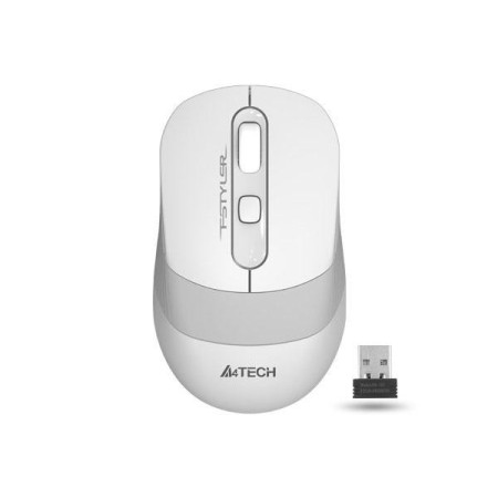Mouse wireless A4tech, optic, rezolutie 2000 DPI, dimensiuni 108 x 64 x 35 mm, greutate 67 g, alb