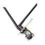 CUDY 3000Mbps Wi-Fi 6 / Bluetooth 5.0 PCI Express Adapter, Intel AX200 module, 2T2R, 2402Mbps at 5GHz + 574Mbps at 2.4GHz, 802.1
