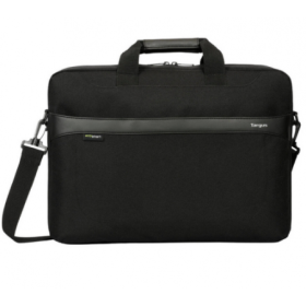 Geanta laptop slim Targus GeoLite, pentru laptopuri de 16" sau mai mici, dimensiuni: 40 x 4.5 x 28 cm, greutate 0.56 kg, gri