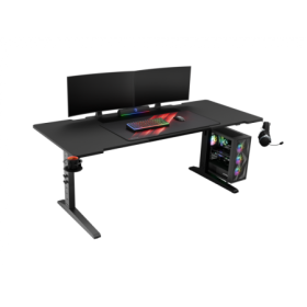 Birou gaming Genesis Holm Modular 180, material lemn/metal, reglabil pe inaltime 70 - 90 cm, iluminare RGB, management cabluri, 