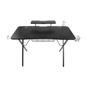 Birou gaming Genesis Holm 300, MDF, suporta pana la 60kg, iluminare RGB, negru