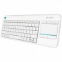 LOGITECH Wireless Touch Keyboard K400 Plus - INTNL - US International layout - White