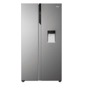 Side by side Haier HSR5918DWMP, 521 litri, Total No Frost, Multi air flow, Clasa D, SuperCooling, SuperFreezing, Holidays, dispe