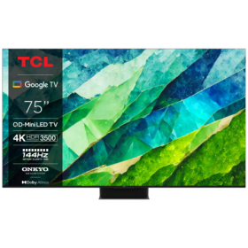 Televizor TCL MiniLed 75C855, 189 cm (75"), Smart TV, 4K, 100Hz, Negru