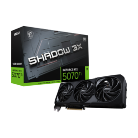 Placa Video MSI GEFORCE RTX 5070 TI 16G SHADOW 3X OC GDDR7 256 bit, PCIE 5.0, 3x DP 1x HDMI