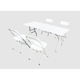 HEINNER SET MASA CU 4 SCAUNE PLASTIC PLIABILE