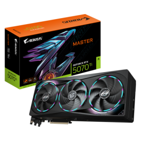 Placa Video GIGABYTE AORUS GEFORCE RTX 5070 TI MASTER 16GB GDDR7 256 bit, PCIE 5.0, 3x DP 1x HDMI