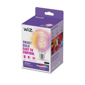 Bec LED RGB inteligent WiZ Connected Filament Clear G95, Wi-Fi, E27,6.3W (40W), 470 lm, lumina alba si color (2200-6500K), compa