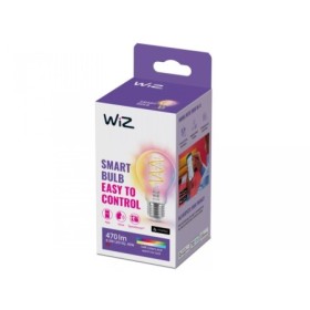 Bec LED RGB inteligent WiZ Connected Filament Clear A60, Wi-Fi, E27,6.3W (40W), 470 lm, lumina alba si color (2200-6500K), compa
