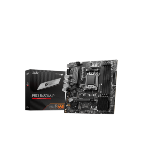 Placa de Baza MSI PRO B650M-P AM5, 4x DDR5, 1x HDMI 1x DP 1x VGA, 1x PCIE x16 2x PCIE x1, 2x M.2, 4x SATA 6GB/s, mATX