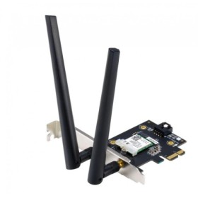 ASUS PCE-AXE5400 Wifi  Bluetooth 5.2 PCIe adapter, WI-FI 6, 2.4GHz / 5GHz / 6GHz, greutate: 49.7G, 2 x Antene externe, PCI-Expre