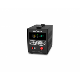 Stabilizator de tensiune Serioux Relay 101-1000VA, putere 1000VA/600W, tip releu, transformator toroidal, interval tensiune intr