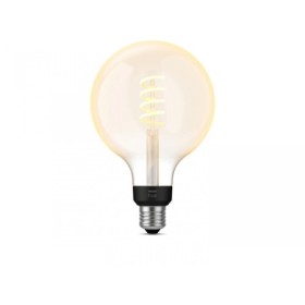 Bec LED inteligent vintage (decorativ) Philips Hue Filament Glob G125 ,Bluetooth, E27, 7W (40W), 550 lm, lumina alba (2200-4500K