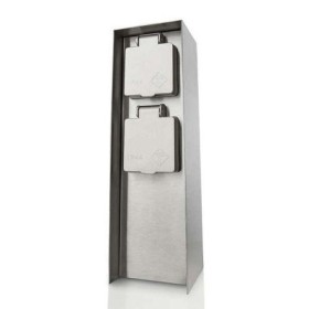 Priza pentru exterior Philips myGarden Rock, impamantare laterala, IP44 ,Inox