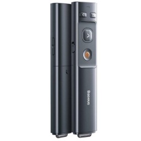 Presenter Baseus, wireless, laser 2.4 GHz, max. 100m, fara baterie, gri
