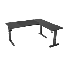 Birou gaming Genesis Holm Modular 160, material metal MDF, reglabil pe inaltime 70 - 90 cm, iluminare RGB, management cabluri, n