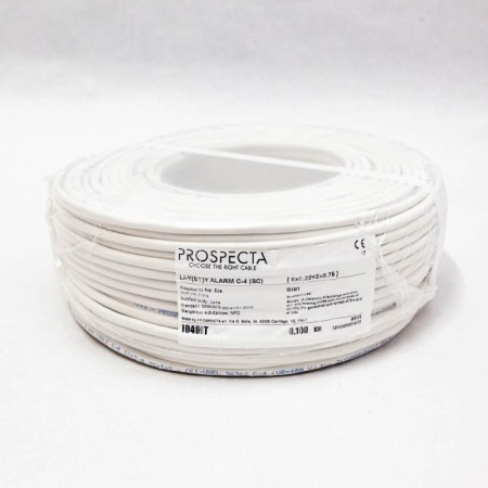Cablu alarma 6 x 0.22 + 2 x 0.75 premium, cupru 100%, cod: I049IT, Li-Y (ST)Y, made in Italy, utilizare pentru sisteme de alarma