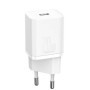 INCARCATOR retea Baseus Super Si, Quick Charge 20W, 1 x USB Type-C 5V/3A, alb