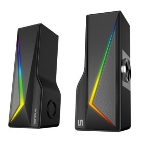 Boxe gaming 2.0 Blys RGB,  functie Dual Mode Bluetooth , putere: 3W x 2, impedanță: 4Ω, frecvență: 200Hz - 16KHz, sensibilitate: