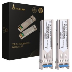 Extralink SFP 1.25G 2-pack  SFP Module  1.25Gbps LC/UPC 1310nm 20km single mode DOM