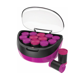 Trusa de bigudiuri electrice Remington Jumbo Curls H5670, 12 bigudiuri, 2 dimensiuni extra mari, Invelis catifea, Ionizare, Nucl