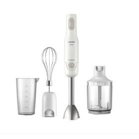Mixer vertical Philips ProMix HR2545/00, 700 W, 1 setare viteza, Turbo, cana, tel, tocator XL, Alb