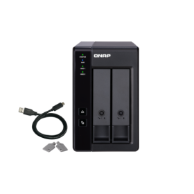 Extensie USB QNAP TR-002 2-Bay, 2.5/3.5 SATA 6Gbps HDD (neincluse), 1xUSB3.11 (type-c), tower, PSU adaptor 36W, garantie 2 ani