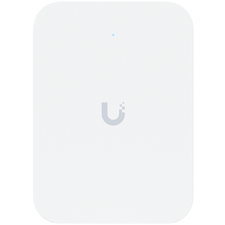 Ubiquiti UniFi U70IW Wall mounted WiFi 7 AP with 4 spatial streams and an integreated 2.5GbE PoE switch desined for hospitality 