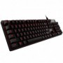 LOGITECH G413 Mechanical Gaming Keyboard - CARBON - US INT'L - USB - INTNL - RED LED