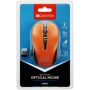 CANYON 2.4GHz wireless optical mouse with 4 buttons, DPI 800/1200/1600, Orange, 103.5*69.5*35mm, 0.06kg