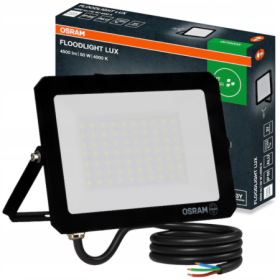 Proiector LED Osram LUX, 50W, 220-240V, 4500 lm, lumina neutra (4000K), IP65, Negru