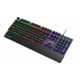 Tastatura gaming cu fir iluminata Serioux Nexor, interfata USB, numar de taste: 104, material ABS, anti-ghosting: 19 taste, lung