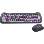 CANYON HSET-W6 EN Keyboard+Mouse Kitty Edition AAA+АА Wireless Violet
