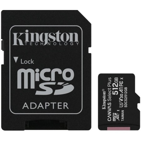 Card de Memorie SDXC Kingston Select Plus, 512GB, Adaptor SD, Class 10