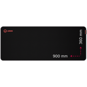 Lorgar Main 329, Gaming mouse pad, Precise control surface, Red anti-slip rubber base, size: 900mm x 360mm x 3mm, weight 0.635kg