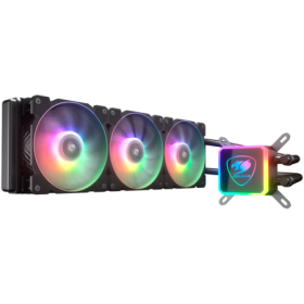 COUGAR AQUA ARGB 360 AiO Liquid Watercooling, 120mm RGB fan x3, remote control