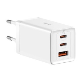 Incarcator retea Baseus GaN5 PRO, Quick Charge 65W, 2 porturi USB PD, 1 port USB Quick Charge, include cablu USB -C la USB-C de 