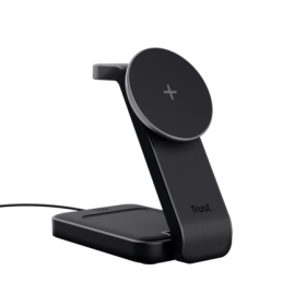 Stand de incarcare 3-in-1 Trust Viro, putere intrare 20W, interfata USB- C, compatibil cu produsele din brandul Apple: iPhone (1