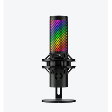 Microfon gaming HyperX QuadCast 2 S pentru Streamers/Content Creators, cardioid, USB-C, 32-bit bit depth, 192kHz sampling rate, 
