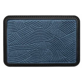 COVORAS INTRARE ANTIDERAPANT CU MARGINE CAUCIUCATA 40X60 CM, ALBASTRU, HEINNER HOME