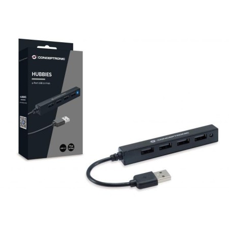 CONCEPTRONIC HUBBIES05B 4-Port USB 2.0 Hub, 96 x 15 x 15 mm