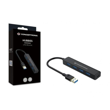 CONCEPTRONIC C4PUSB3 4-Port USB 3.0 Hub with Power Jack, 23.5 x 101 x 26 mm