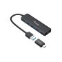 EQUIP 128959 4-Port USB 3.2 Gen 1 Hub with USB-C Adapter, 30x12.5x102mm